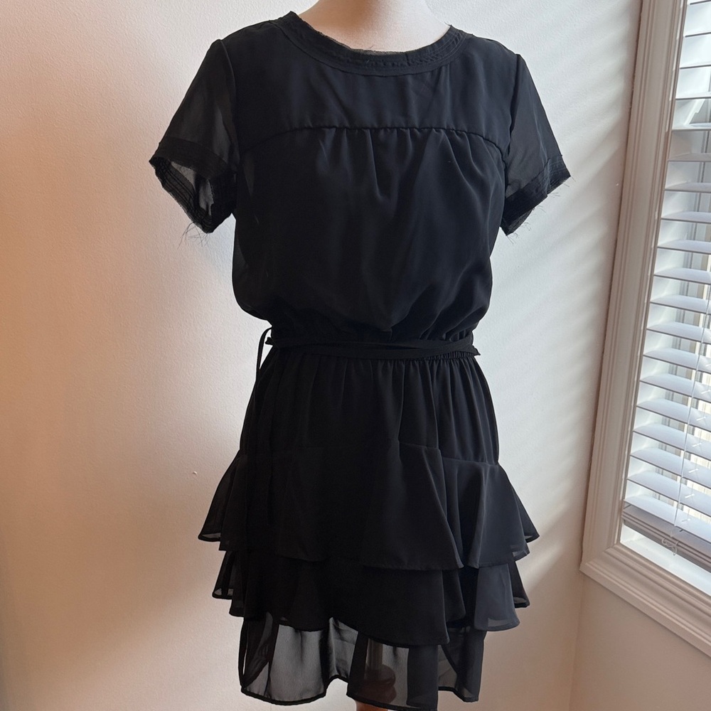 Converse Black Layered Mini Dress